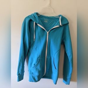 Tek Gear Hooded Sweatshirt w zipper, Sporty, Size S, Turquoise, Orig. Owner